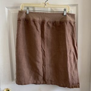 Fresh Produce XL brown linen skirt.